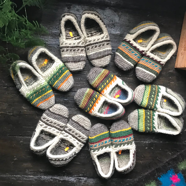 Handmade Unisex Organic Sheep Wool Slippers Lucky Dip