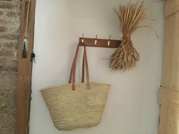 French Market Basket Leather Handles