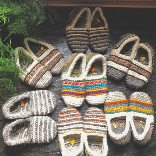 Handmade Unisex Organic Sheep Wool Slippers Lucky Dip