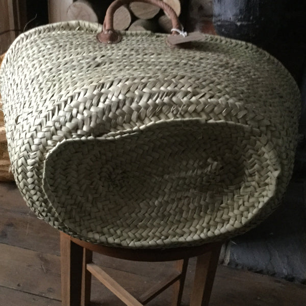 French Market Basket Leather Handles