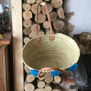 French Market Basket Leather Handles