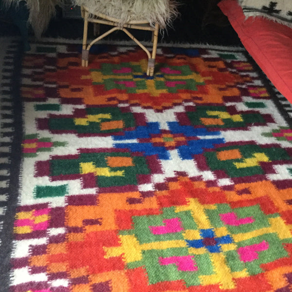 Pumpkin Spice And Everything Nice Hand Woven Wool Rug Custom Made