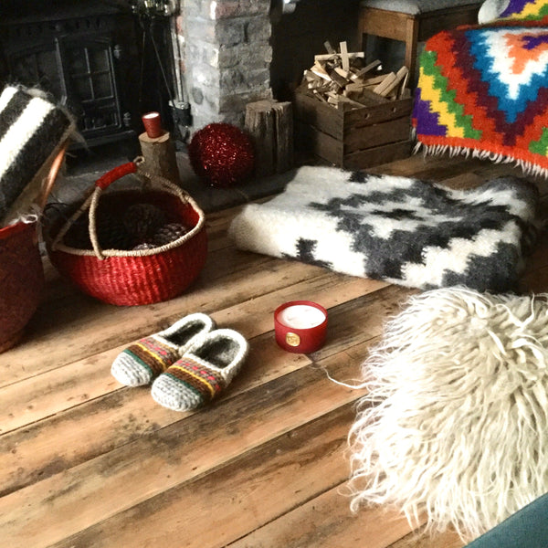 Crosses Wool Thick Rug  Hand Loom Custom Made