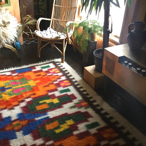 Pumpkin Spice And Everything Nice Hand Woven Wool Rug Custom Made