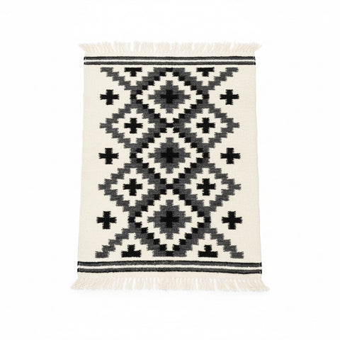 Crosses Wool Thick Rug  Hand Loom Custom Made