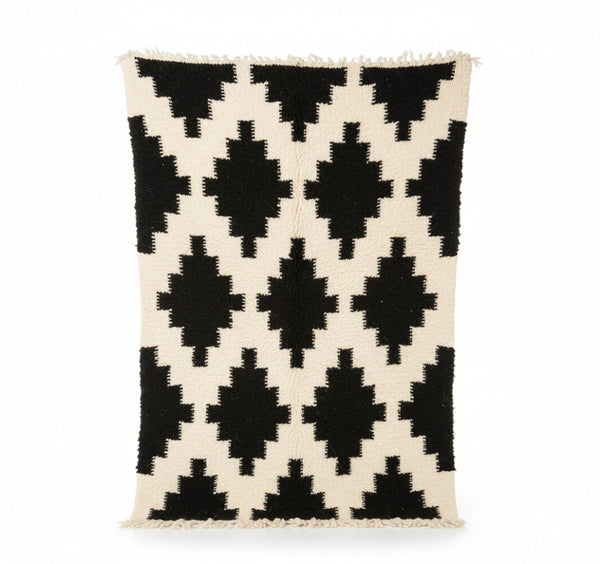 Monochrome wool rug