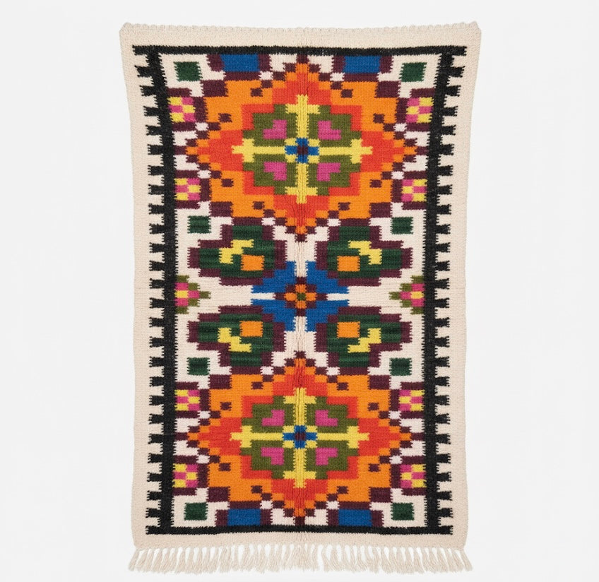 Pumpkin Spice And Everything Nice Hand Woven Wool Rug Custom Made