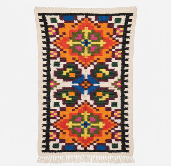 Pumpkin Spice And Everything Nice Hand Woven Wool Rug Custom Made