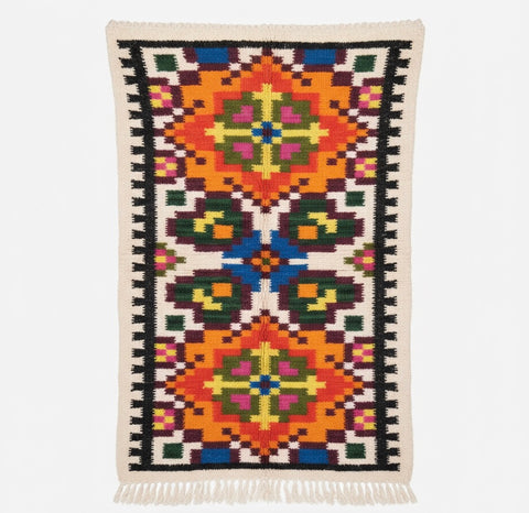 Pumpkin Spice And Everything Nice Hand Woven Wool Rug Custom Made