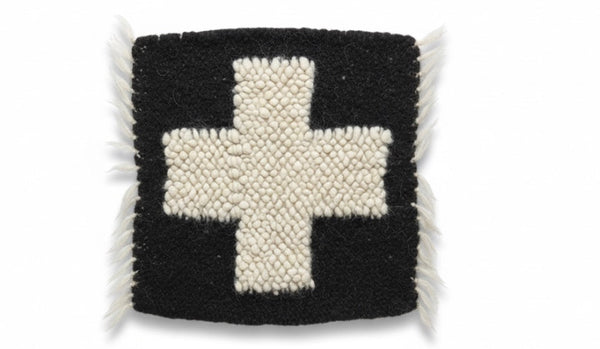 Cross Seat Pad | Seat Cover. Handwoven . Wool.