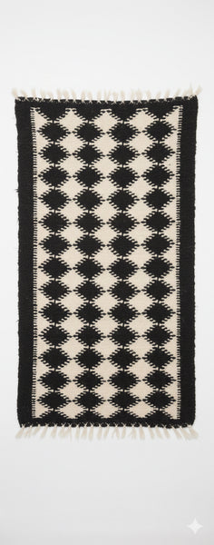 Victorian tile wool rug