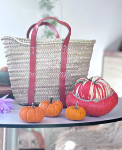 French Market Shopping Orange Short Handles