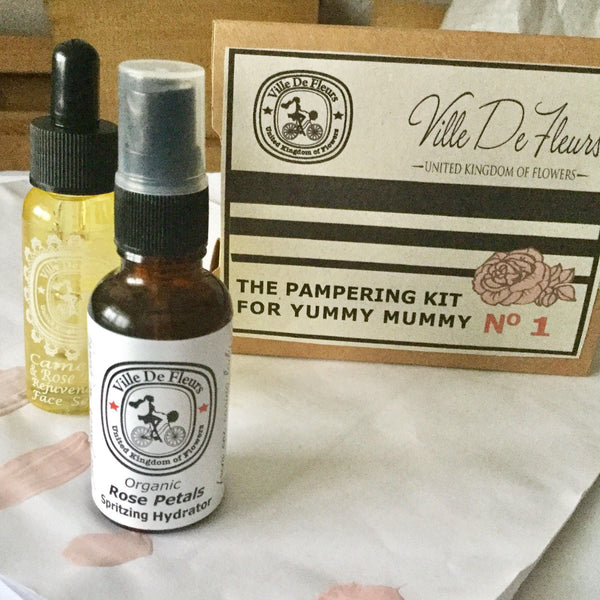 Natural Skincare Pampering Kit – Rose Serum & Hydrator, Mum Gift Set