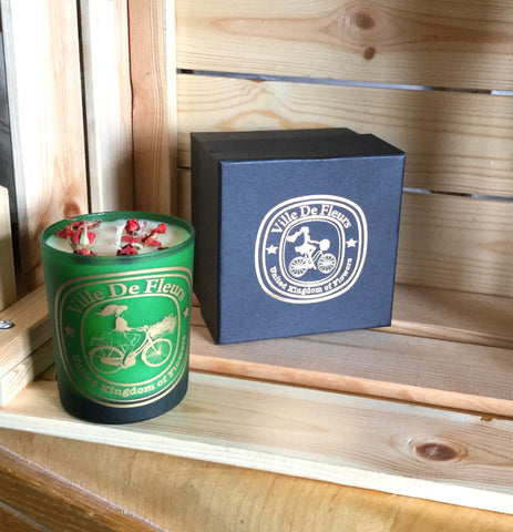 Me-Time Lavender and Dead Sea Candle: Emerald Green Glass, Vegan Aromatherapy Gift