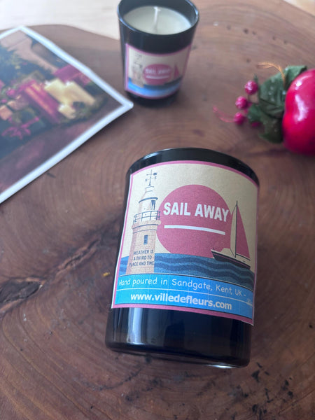 Sail Away Scented Candle – Coastal Seaweed & Citrus, Vegan