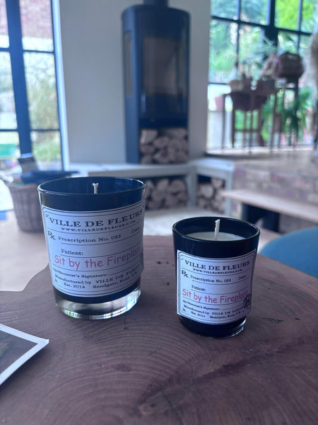 Fireside Glow Candle, Woody Spicy Scent, Vegan Home Fragrance
