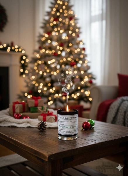 Christmas Tree Candle – Winter Pine Forest, Evergreen Cedarwood, Holiday cozy Home Fragrance