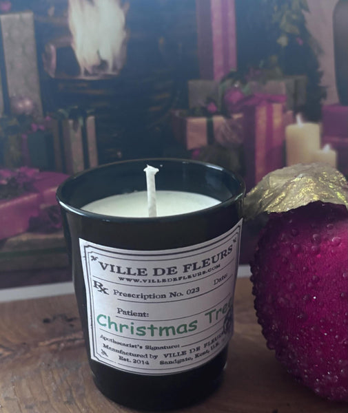 Christmas Tree Candle – Winter Pine Forest, Evergreen Cedarwood, Holiday cozy Home Fragrance