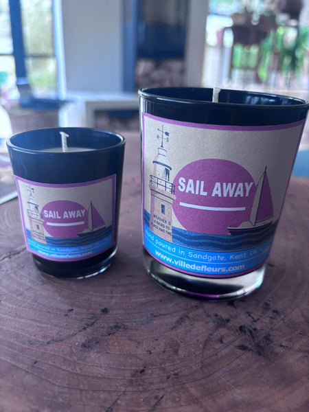 Sail Away Scented Candle – Coastal Seaweed & Citrus, Vegan