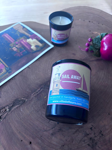 Sail Away Scented Candle – Coastal Seaweed & Citrus, Vegan
