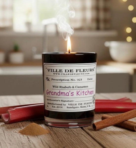 Rhubarb Cinnamon Candle | Vegan Wax, Cozy Kitchen Scent