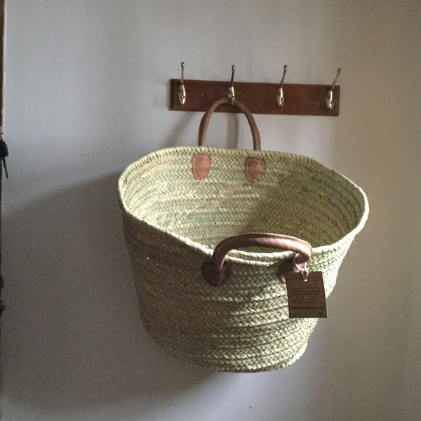 French Market Basket Leather Handles