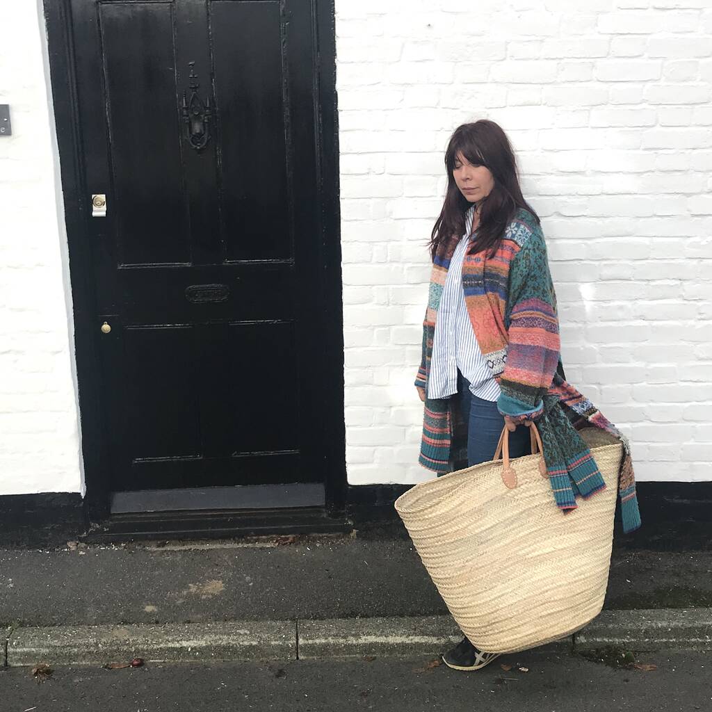 Gigantic Handmade Sustainable French Basket for Shopping | Storage | Weekend bag | Log basket